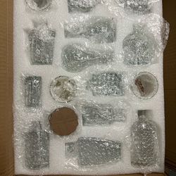 Brand New 16-Piece Glass Bud Vase Set – Vintage Style