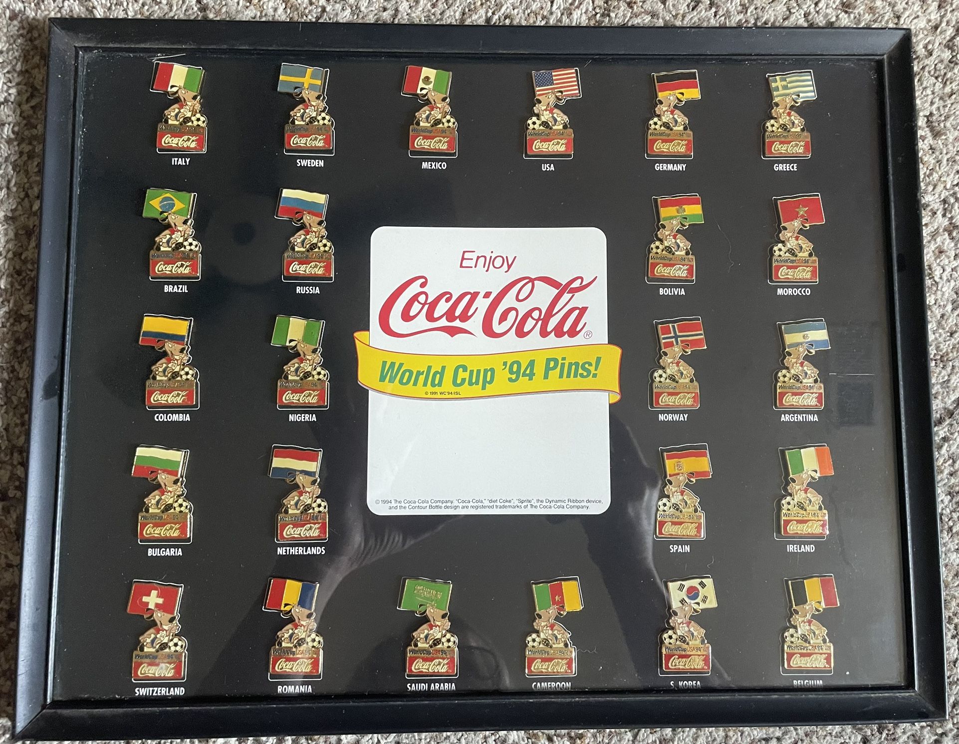 1994 World Cup Coca Cola Collector Pins