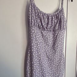 Purple Floral Dress 