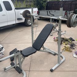 Bench/Squat Rack/Weight Plates/Bar - Take All