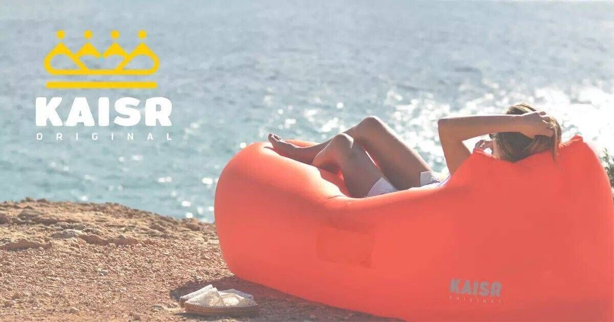 KAISR Original: The Ultimate Inflatable Air Couch Lounger - Deep Red