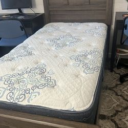 Twin Bed frame, Mattress & Spring Box 