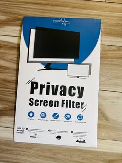 Peslv [2-Pack] 24 Inch Privacy Screen for Computer Monitor 16:9 Aspect Ratio, Eye Protection Anti Blue Light Glare Shield, 24inch Removable Black Blac