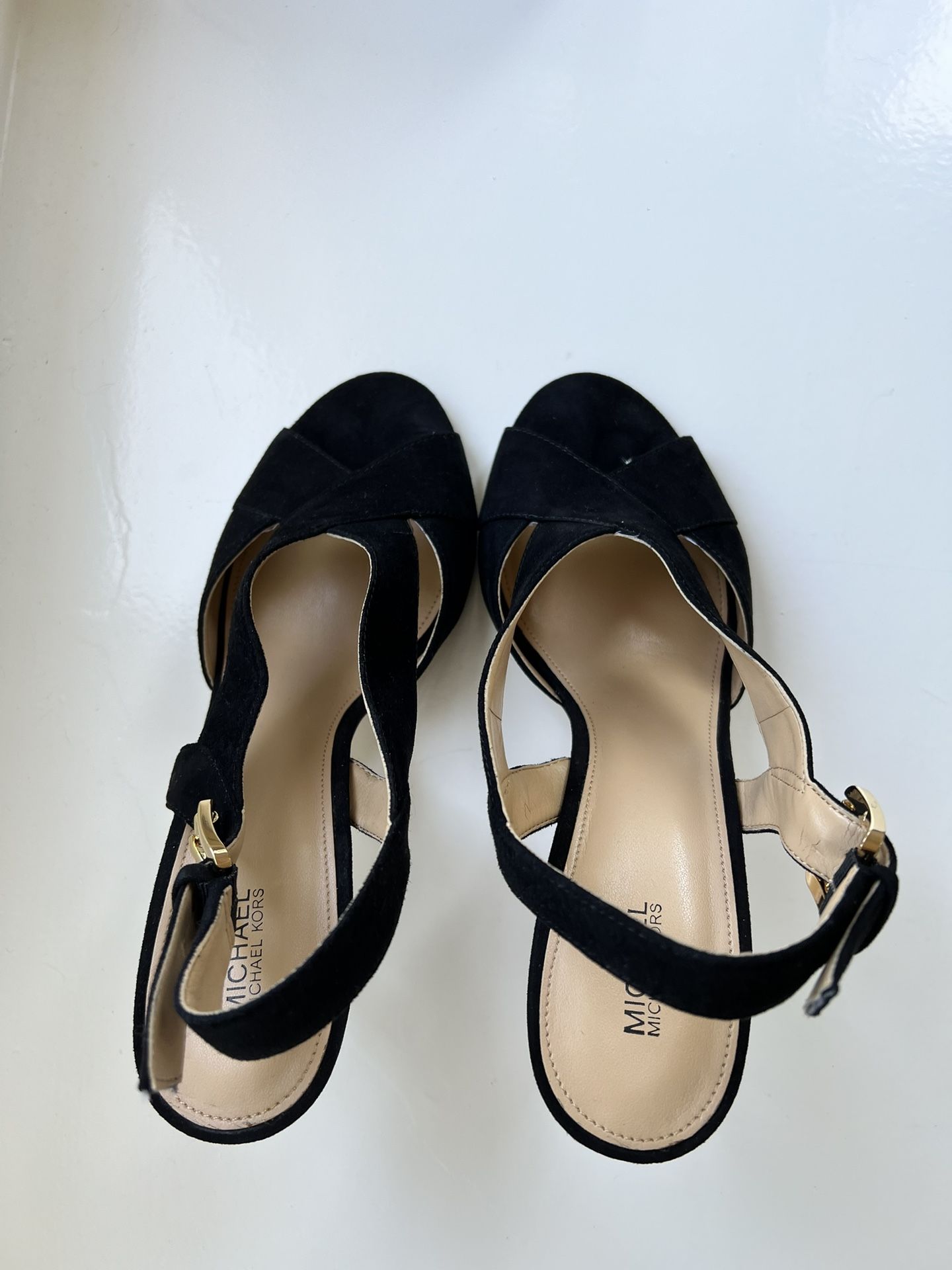 Women’s Black Michael Kors Heels - Excellent Shape Size 10