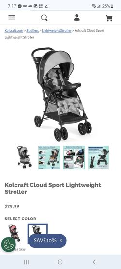 Kolcraft Cloud Sport Lightweight Stroller $60