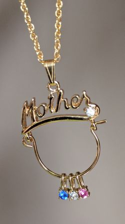 Mother's Necklace with Birthstone Charms