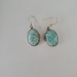  Larimar earrings in 925 sterling silver