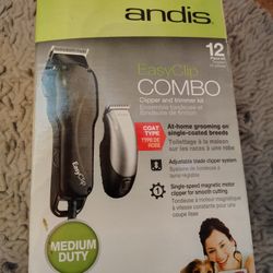 Andis EasyClip Combo Dog Clipper And Trimmer Kit