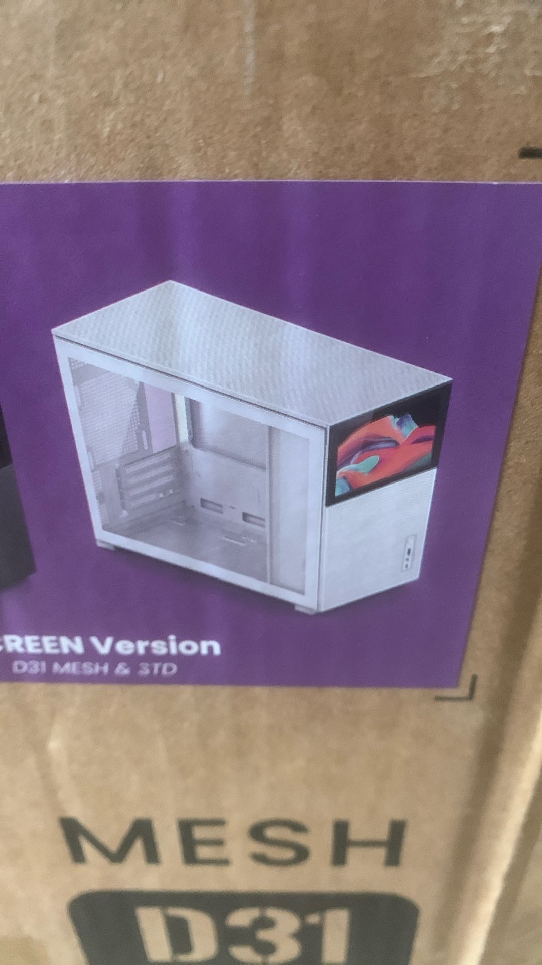 Computer desktop box case with LED screen