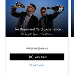 2 Tickets To Basement yard Your