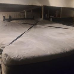 Free Good Condition King Size Mattress, Box Springs And Frame 