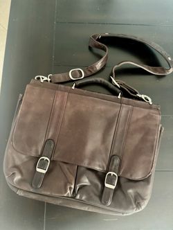 Samsonite Leather Flapover Briefcase