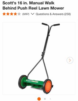 Scott's 16 in. Manual Walk Behind Push Reel Lawn Mower