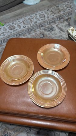 Fire king saucers set of 3