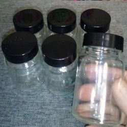 (6) Mini Multipurpose Glass Jars