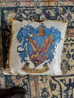 Reverse Sequin Ravenclaw Pillow