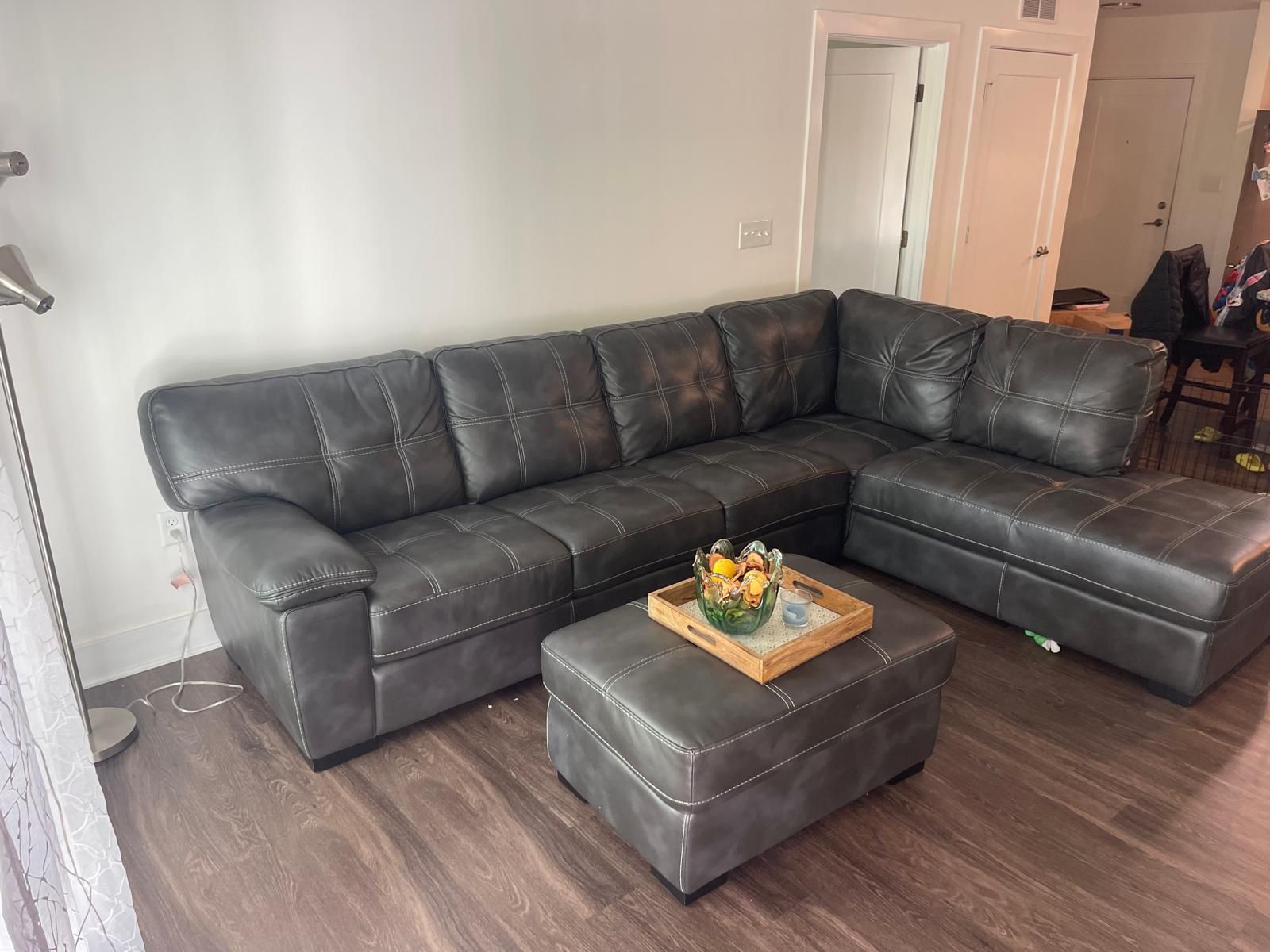 Black Grey Sectional