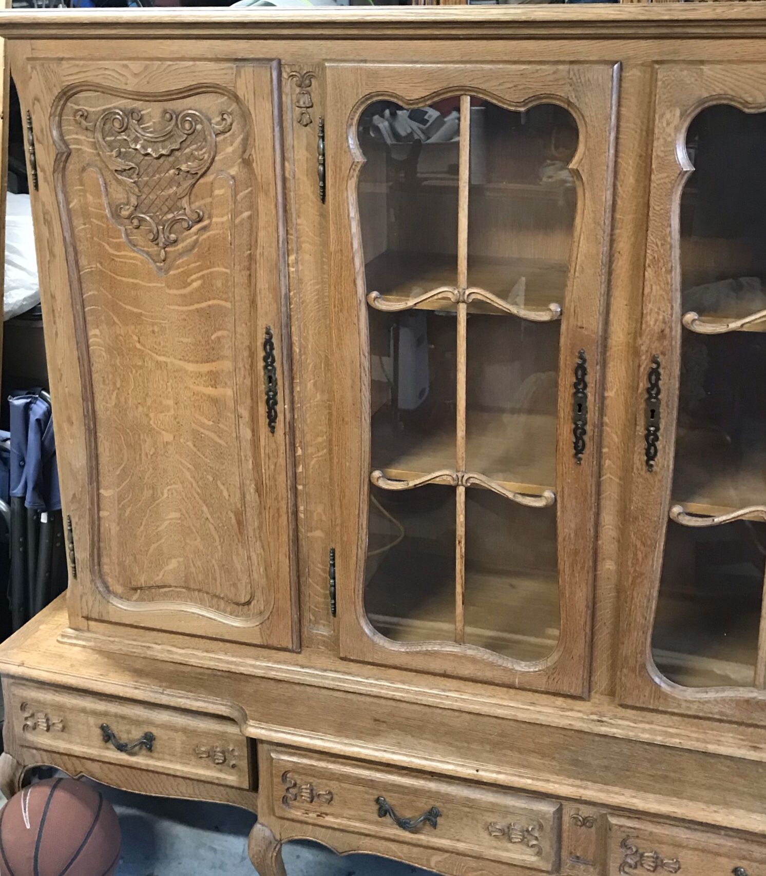 Antique oak china cabinet