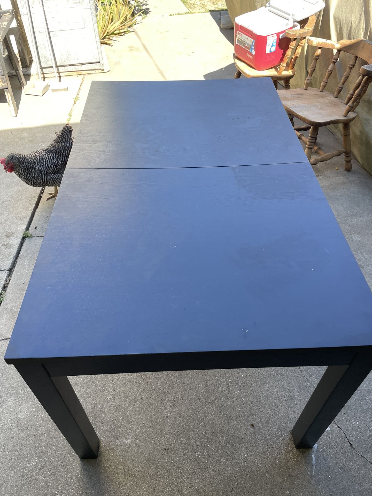 Dining Room Table - ikea bjursta extendable table (now called Laneberg)