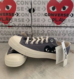 CDG PLAY x Converse 'Steel Gray' Size 8