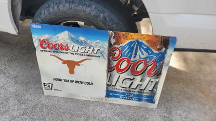 Coor light texas longhorns sign