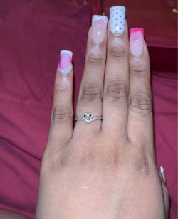 Sterling silver pandora wish bone heart ring