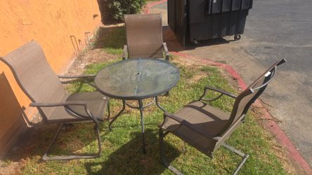 Patio table and chairs