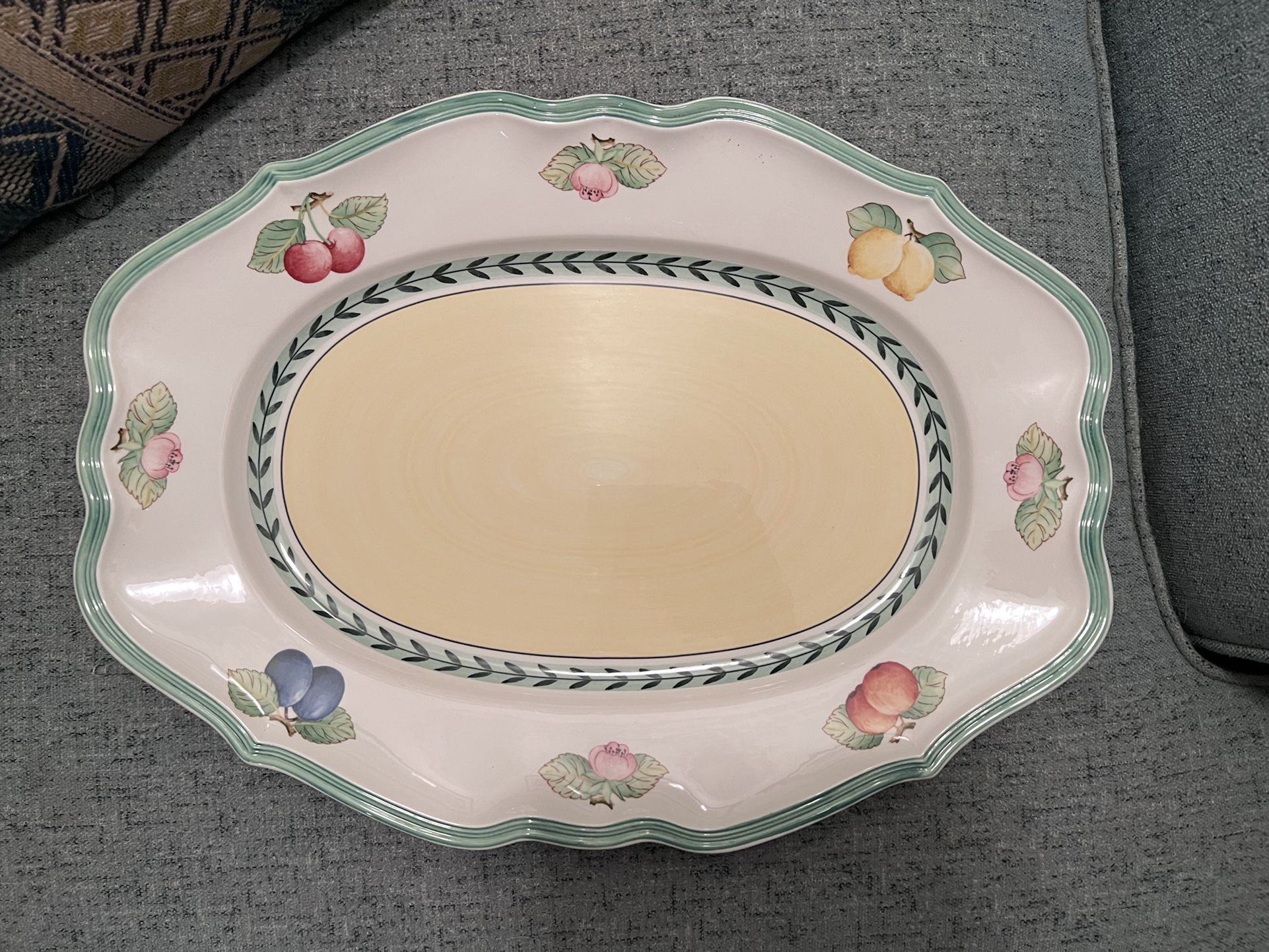 VINTAGE Villeroy Boch French Garden Oval Serving Plate Platter
