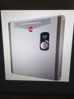 New Rheem Performance 27kw self modulating tankless water heater 5.27 GPM, 240-volt