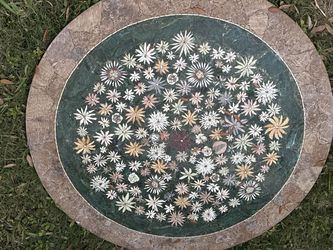 Brazilian inlay mosaic for table top or other decorative purposes 43“ x 42“