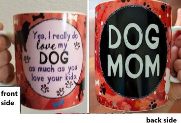 Dog Mom I Love My Pup lover humorous funny gift mug, new