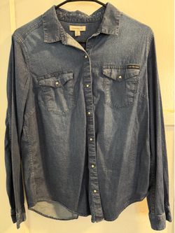 Women’s Denim Calvin Klein Button Shirt