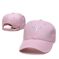 Tesla Hat Pink Baseball Cap Unisex Embroidered Adjustable Yoursport