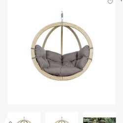 New Byer Of Maine Globo Hanging Swing Chair In Taupe 