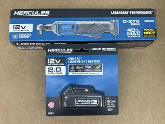 80 New Hercules Cordless Ratchet Set. 3 8 Inch And 1 4 Inch