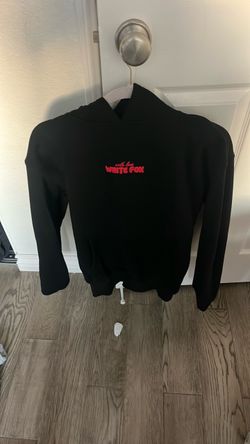 Black limited edition white fox hoodie