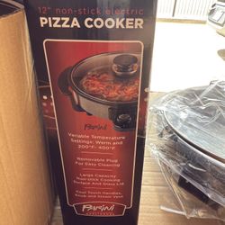 Pizza Cooker PARINI 12” Non-Stick Electric Pizza Cooker New in Box