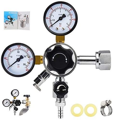 Mr. Brew Keg CO2 Regulator, Kegerator Regulator CGA320 0- 60 PSI Working Pressure