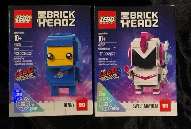 Mayhem and Benny Lego Brickheadz
