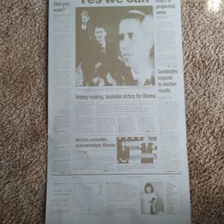 NEWSPAPER PRINTING PLATE OF OBAMA