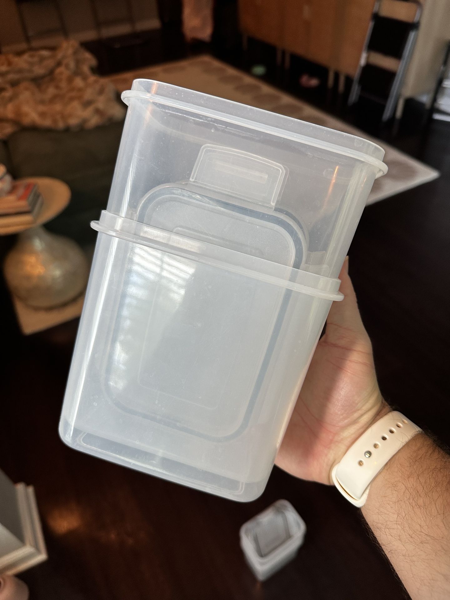 Plastic containers with snap-on lids