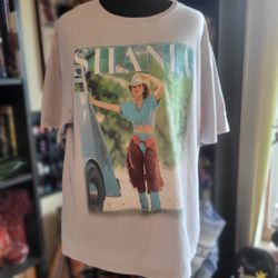 Shania Twain Licensed Gray Cotton T-Shirt-Women's Size M 