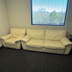 White Couch And Matching Chair