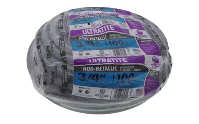 3/4" "Ultratite" Gray Liquidtight Flexible Non-Metallic Conduit (100 Foot Coil)