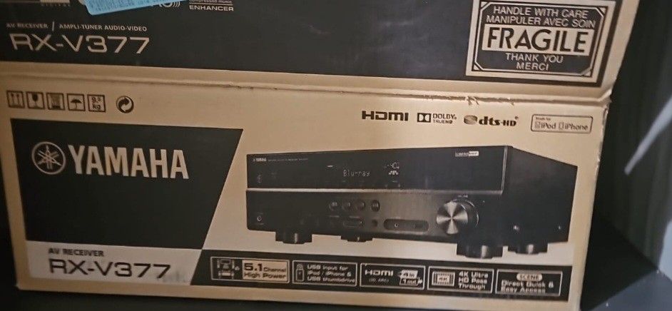 Yamaha Receiver RXV- 377 With Control  New In Box $400 Or BEST OFFER 