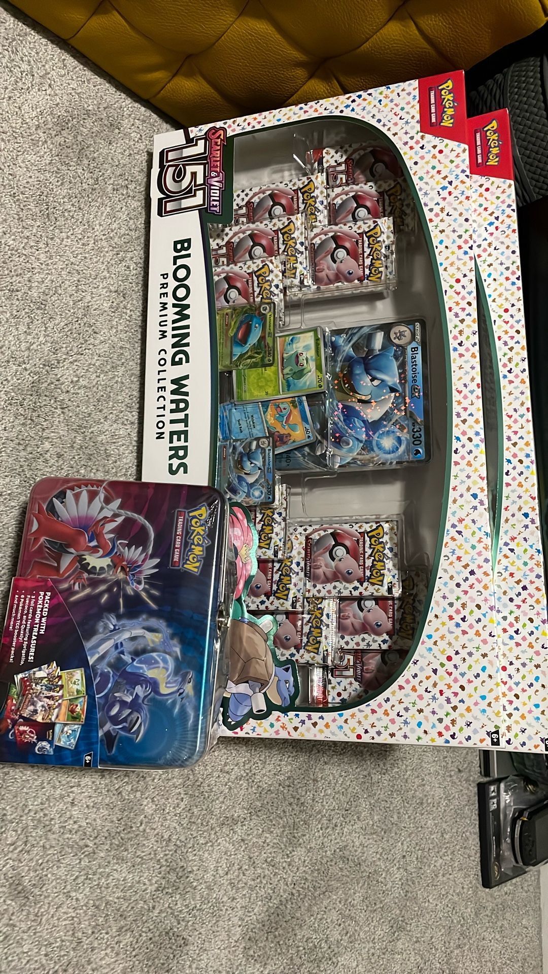 Pokemon Scarlet & Violet 151 Blooming Waters Premium Collection + Paldea Evolved Collectors Chest