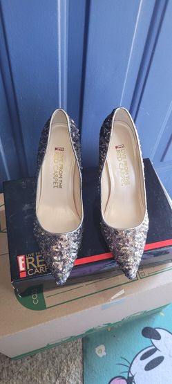 E!Live From The Red Carpet Sequin Embellishment Heels Stilettos 8M