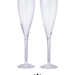 92 Plastic Durable Crystal-like Champagne Glasses 