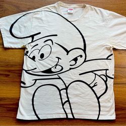 SUPREME SMURFS Large T-shirt Two-sided 