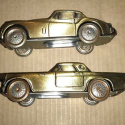 Vintage Banthrico Thunderbird & Jaguar Metal Car Banks